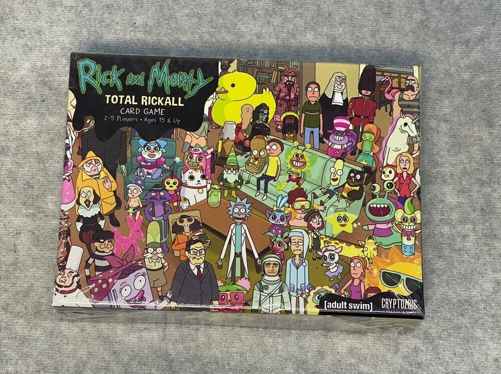 Rick and Morty~ Total Rickall Cooperative Card Game Adult Swim 2-5 Players NEW